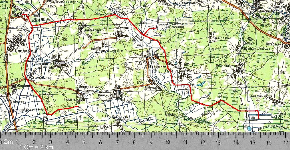 Карта быховского района